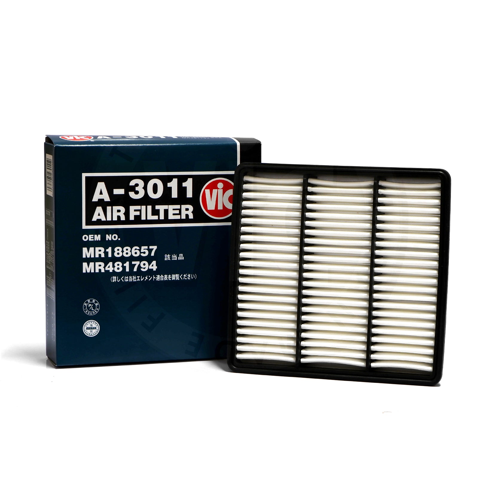 VIC/ビック エアフィルター A-3011 ミツビシ/三菱/MITSUBISHI パジェロイオ ミラージュ ランサー 三菱 パジェロイオ ランサーミラージュ 他 エアーエレメント エアークリーナー パシフィック工業 PMC ※適合確認不可 PA-3631