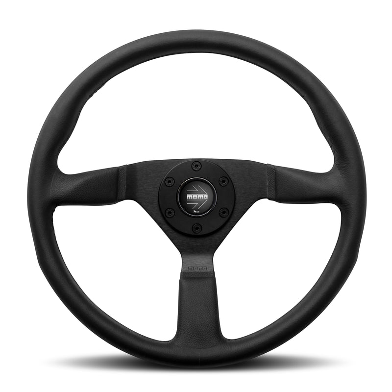 MOMO Steering Wheel Monte Carlo 380 Black with Anodized Aluminum Centre Ring