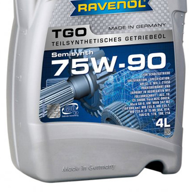 Ravenol Semi-Synthetic Manual Transmission Gear Oil Getriebeoel TGO GL-5 75W90 4 Liters