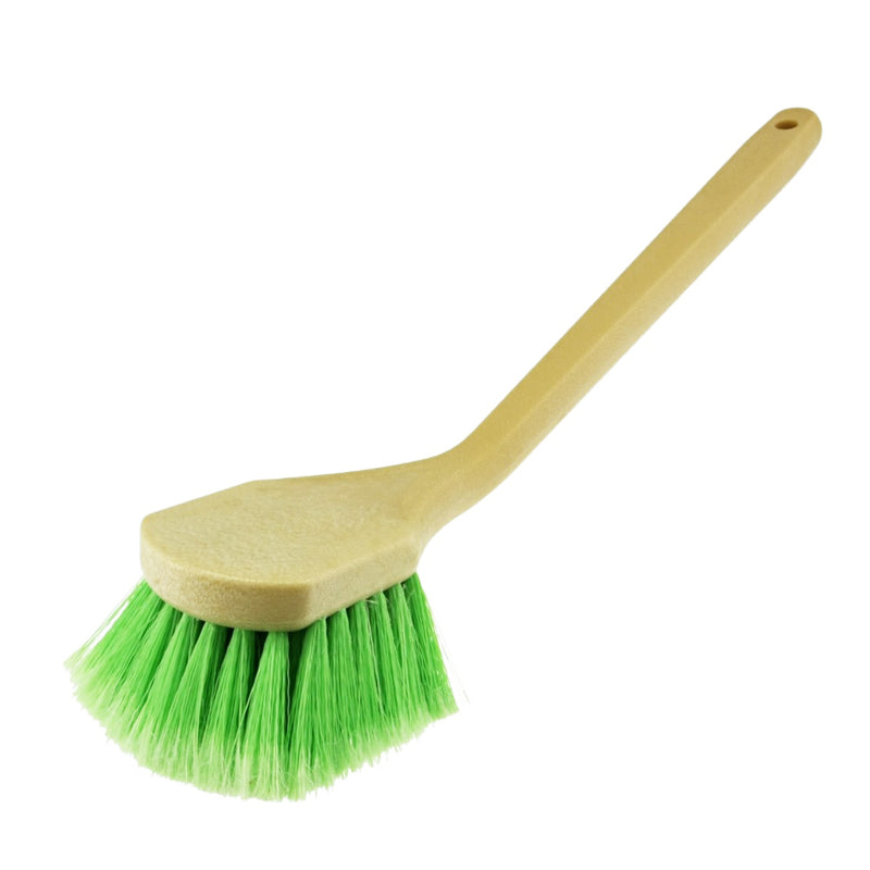 Chemical Guys Long Handle Body & Wheel Brush with Flagged-Tip Bristles Angled Head 20"