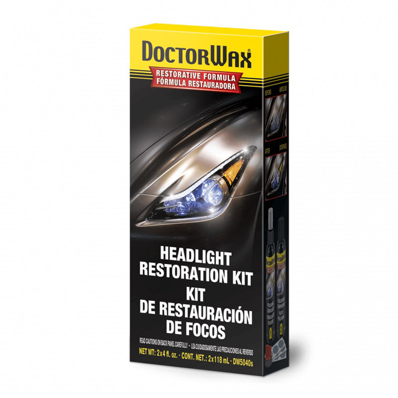Doctor Wax Headlight Restoration Kit 2 X 4fl. Oz. 2 X 118 mL
