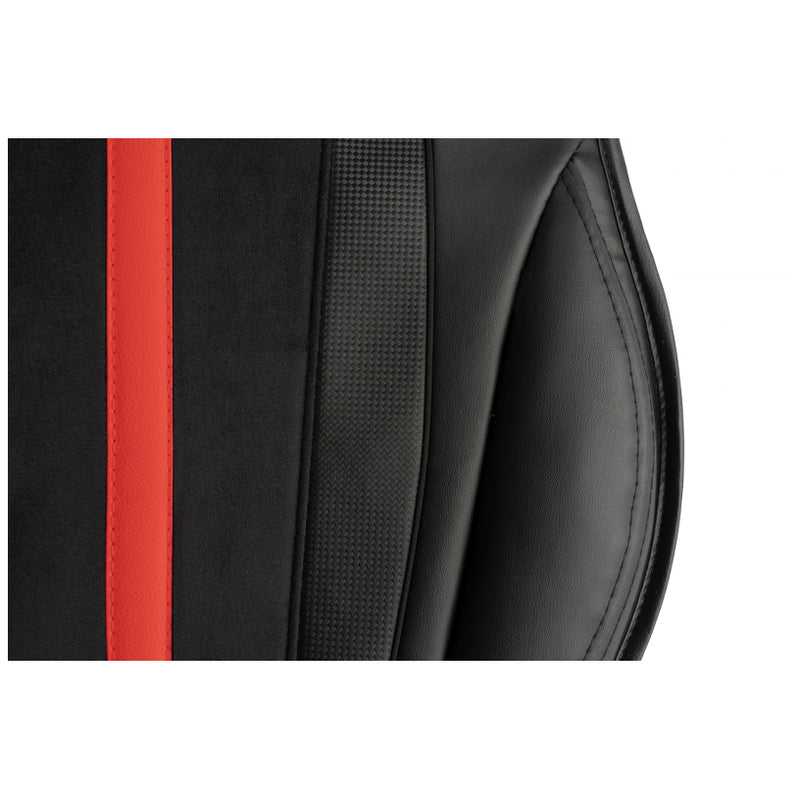MOMO Seat Cushion Carbon Stripe Black/Red
