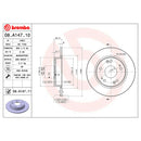 Brembo Rear Rotor Disc 08.A147.11 for Honda Civic FD