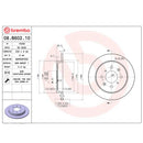 Brembo Rear Rotor Disc 08.B602.10 for Honda Jazz GE, GK