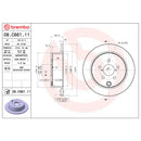 Brembo Rear Rotor Disc 08.C661.11 for Subaru Forester, Impreza, XV