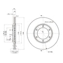 Brembo Front Rotor Disc 09.5194.10 for Nissan Patrol Y60 1988-1997