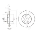 Brembo Front Rotor Disc 09.5457.31 for Honda Civic FD 2006-2011