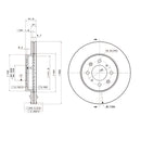 Brembo Front Rotor Disc 09.5509.11 for Honda City GM, Civic ES/EK, Jazz GE/GK