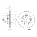 Brembo Front Rotor Disc 09.5674.21 for Subaru BRZ 2012-2020, Forester 2003-2013, Impreza 2012-2016, Legacy 2003-2014, Toyota GT86