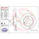 Brembo Rear Rotor Disc 09.7143.31 for Mitsubishi Lancer Evolution