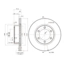 Brembo Front Rotor Disc 09.7226.11 for Toyota Land Cruiser Prado J90 1996-2002