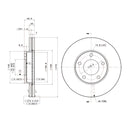 Brembo Front Rotor Disc 09.9464.21 for Mazda 3 2004-2013