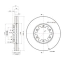Brembo Front Rotor Disc 09.A055.10 for Nissan Patrol Y61 2000-2018