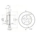 Brembo Front Rotor Disc 09.A130.20 for Toyota Innova 2005-2015
