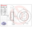 Brembo Rear Rotor Disc 09.A451.10 for Nissan Patrol Y60/Y61