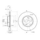 Brembo Front Rotor Disc 09.A455.11 for Honda Civic FD 2006-2011, FB 2012-2016, Civic FC 2016-2022