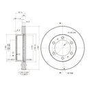 Brembo Front Rotor Disc 09.A634.11 for Toyota Fortuner 2005-2015, Hilux 2015-Up