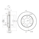 Brembo Front Rotor Disc 09.A868.11 for Mitsubishi L200 Strada 2005-2023, Montero Sport 2008-2015