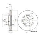 Brembo Front Rotor Disc 09.A870.11 for Subaru Forester XT SJ 2014-2018