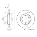 Brembo Front Rotor Disc 09.B063.10 for Toyota Hiace, Grandia, Super Grandia H200 2004-2019