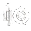 Brembo Front Rotor Disc 09.B461.11 for Toyota FJ Cruiser 2007-Up, Hilux 2015-Up