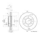 Brembo Front Rotor Disc 09.C424.11 for Ford Ranger T6 2011-2022, Mazda BT50 2011-2020