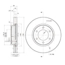 Brembo Front Rotor Disc 09.C520.11 for Ford Everest 2016-2022, Ranger Raptor T6 2018-2022