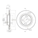 Brembo Front Rotor Disc 09.C927.11 for Mitsubishi Mirage 2012-Up