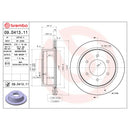 Brembo Rear Rotor Disc 09.D413.11 for Mitsubishi Montero Sport 2008 - 2015