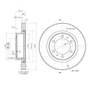 Brembo Front Rotor Disc 09.D617.11 for Toyota Hilux 2015-Up