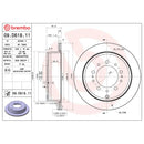 Brembo Rear Rotor Disc 09.D618.11 for Toyota Land Cruiser 200