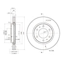 Brembo Front Rotor Disc 09.E069.11 for Mitsubishi Montero Sport 2016-Up
