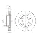 Brembo Front Rotor Disc 09.E529.11 for Toyota Fortuner 2016-Up