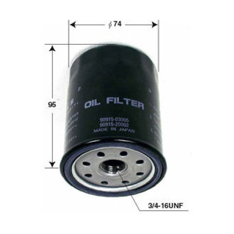 VIC Oil Filter C-114 for Toyota Land Cruiser J80 '96-98, J100 '98-02, Prado J120'05-09
