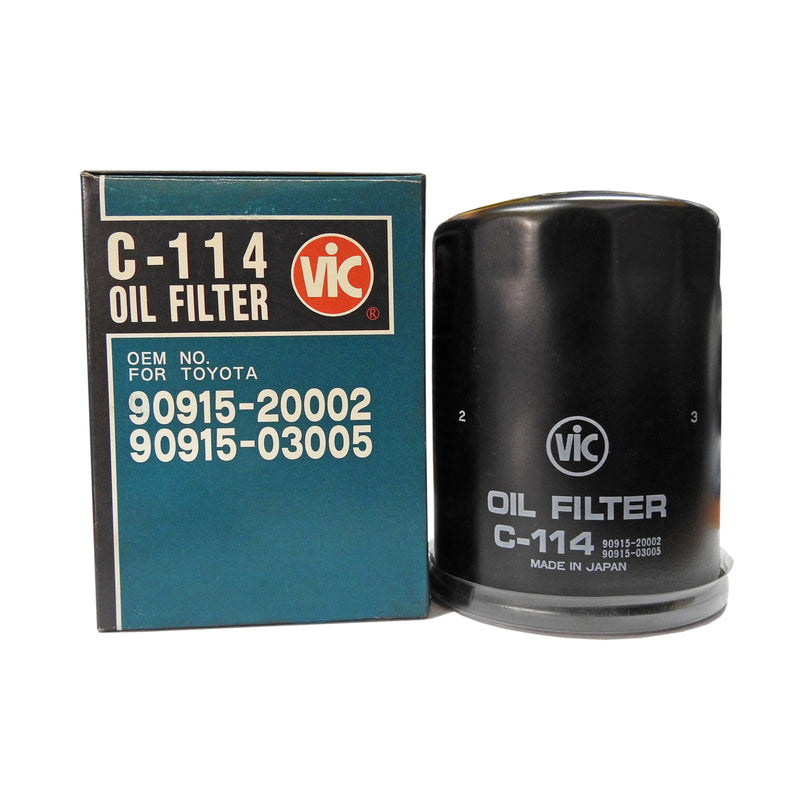 VIC Oil Filter C-114 for Toyota Land Cruiser J80 '96-98, J100 '98-02, Prado J120'05-09