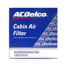 ACDelco Cabin Filter PM2.5 Multifunctional for Isuzu Dmax 2004-2012, Isuzu Alterra 2004-2012