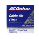 ACDelco Cabin Filter PM2.5 Multifunctional for Toyota Fortuner 2016-, Hilux 2.4L 4x2/4x4