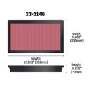 K&N Engine Air Filter Washable 33-2146 for Toyota LC76, LC78, LC79, LC80, LC150 Prado 1KD, Lexus LX470 1998-2008