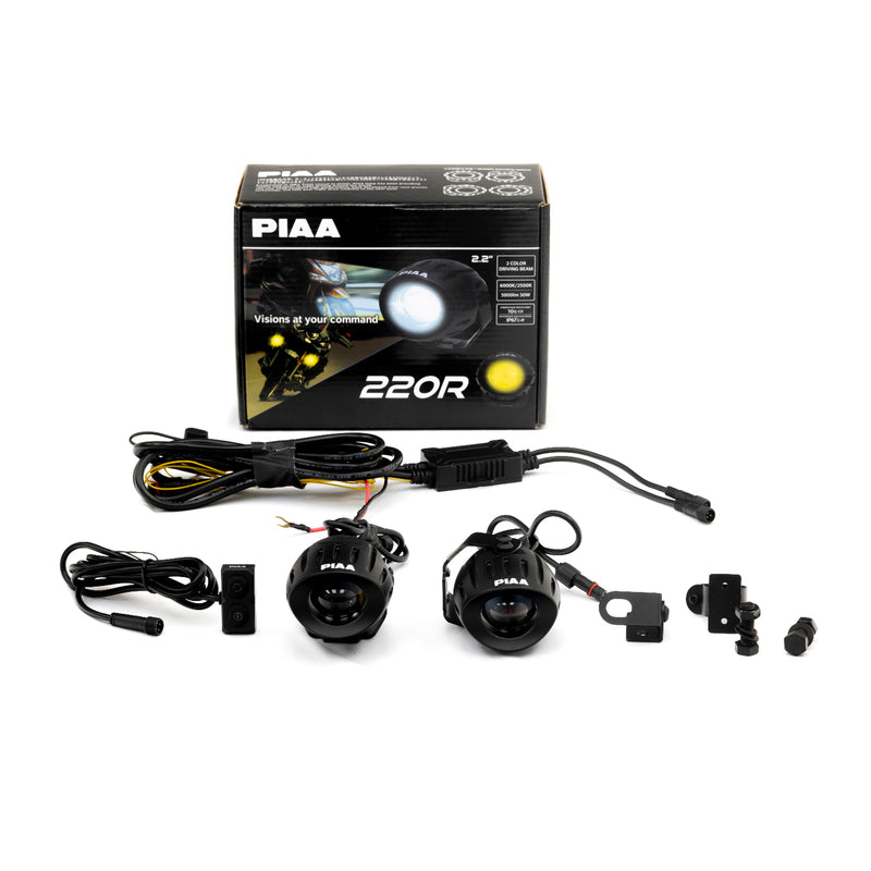 Piaa LED Sport Lamp 220R Dual Color Compact Driving Lamp 2.2" Pair