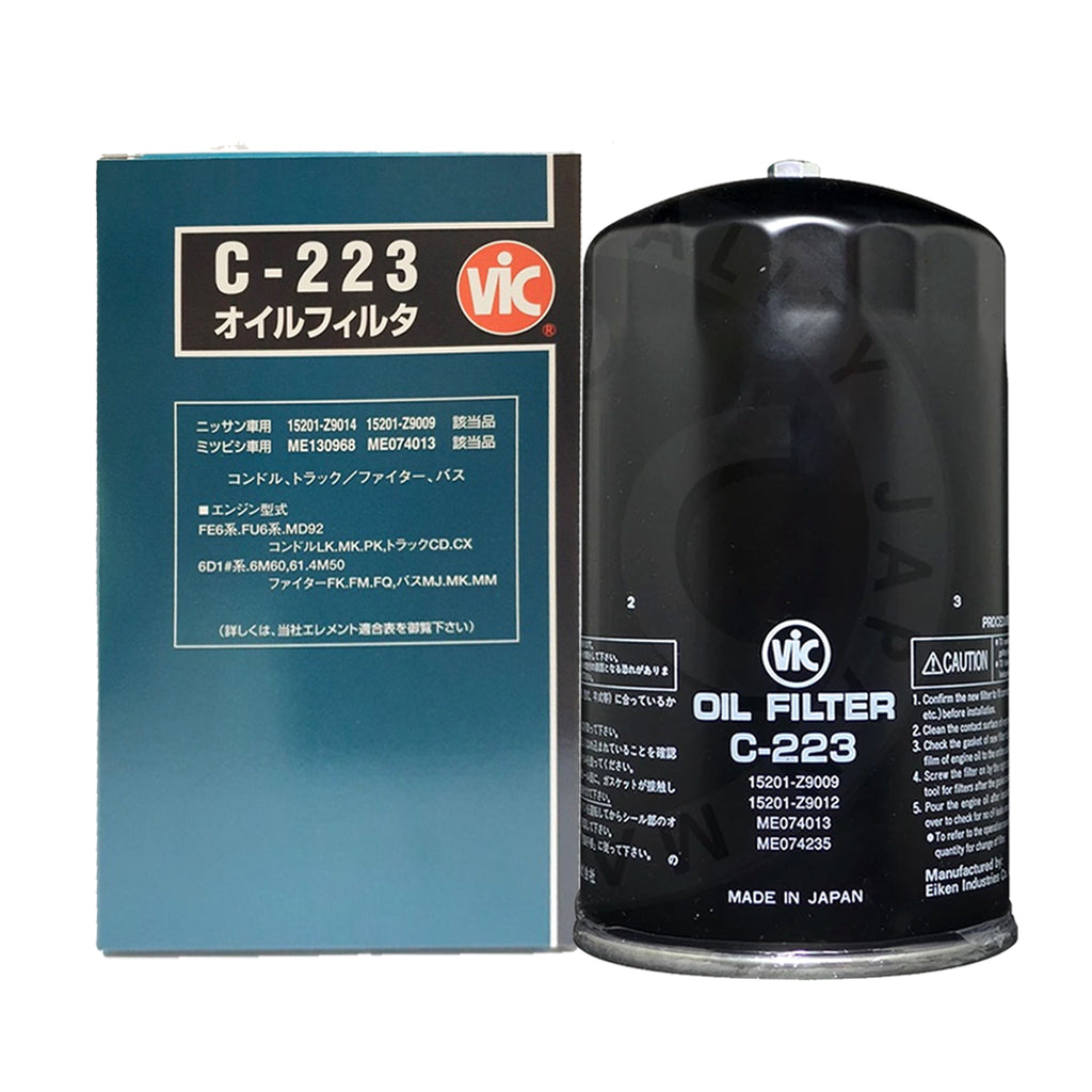 VIC Oil Filter C-223 for Mitsubishi Fuso Fighter, 6D14,6D15,6D16, Niss