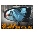 YCL Side Mirror Lens with Turn Signal Light for Toyota Vios 2013-Up, Altis 2015