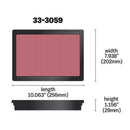 K&N Engine Air Filter Washable 33-3059 for Nissan Navara NP300, 2015-Up, Pro4X, Terra 2018-Up, Mercedes-Benz X250d,  X220d  2017-2019