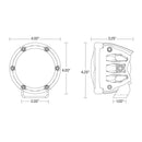 Rigid LED Fog Light 360 Series SAE 4" Clear White
