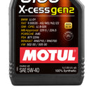 Motul 8100 X-Cess Gen 2 5W40 1 Liter