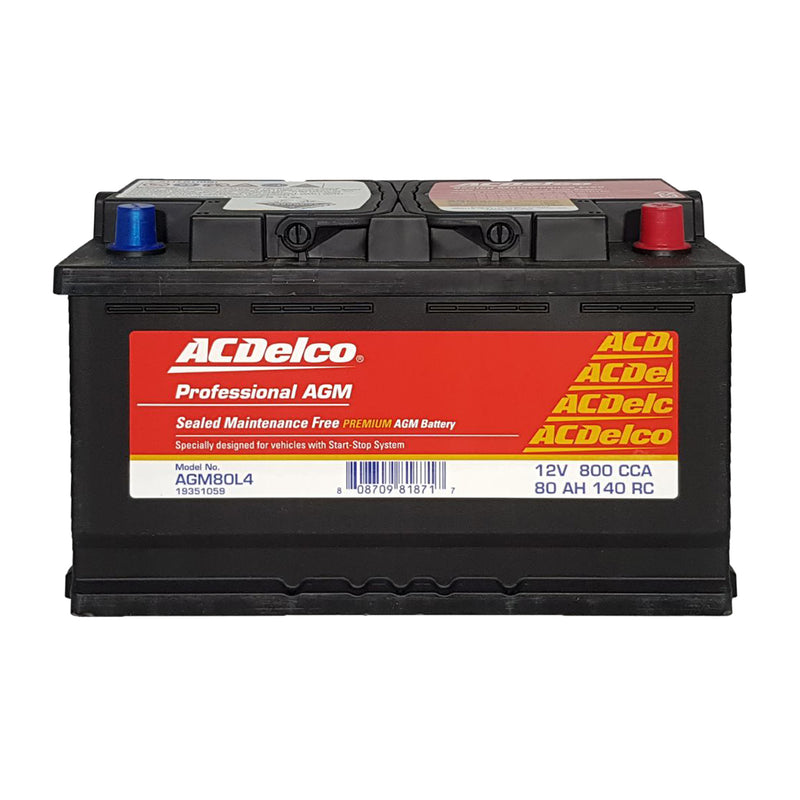 ACDelco Battery AGM DIN80 / BCI 94R / DIN H7 / L4 / AGM80L4