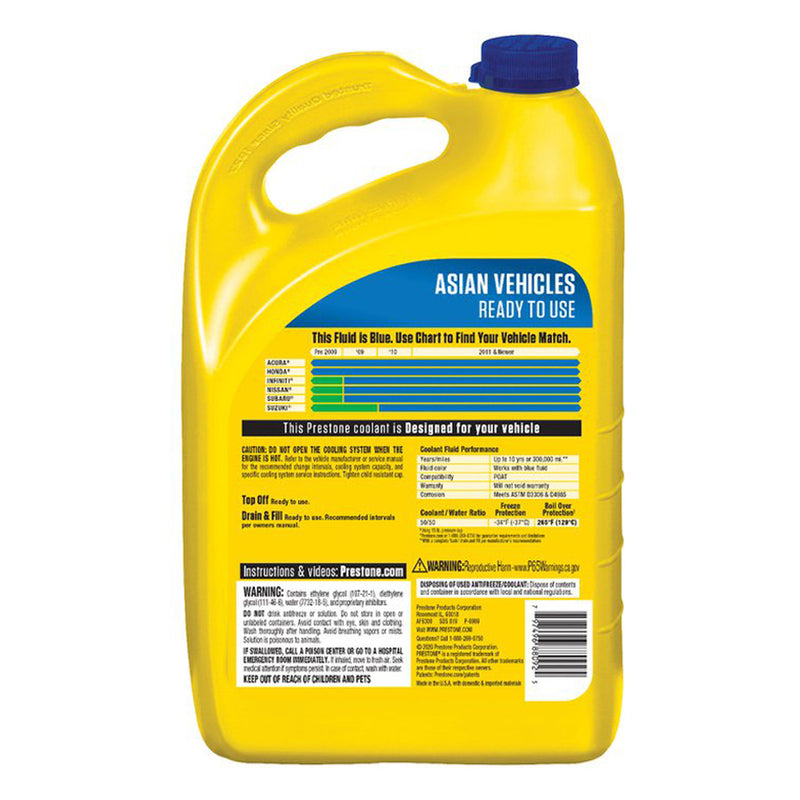 Prestone Asian Coolant Ready to Use Blue 3.8 Liters