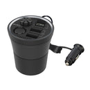 Exea Car Cup Charger with USB and Socket