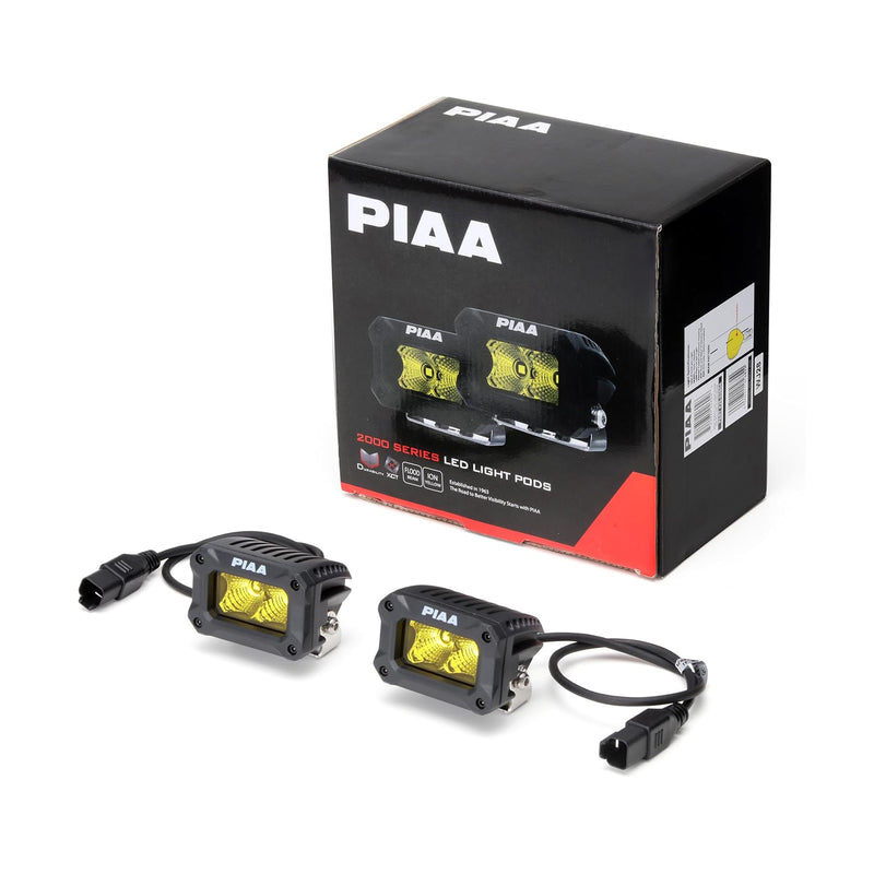 PIAA LED Pod 2000 Series Flood Beam Ion Yellow, 12V, 9.2W 3"