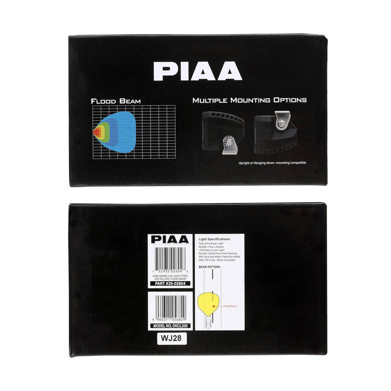 PIAA LED Pod 2000 Series Flood Beam Ion Yellow, 12V, 9.2W 3"