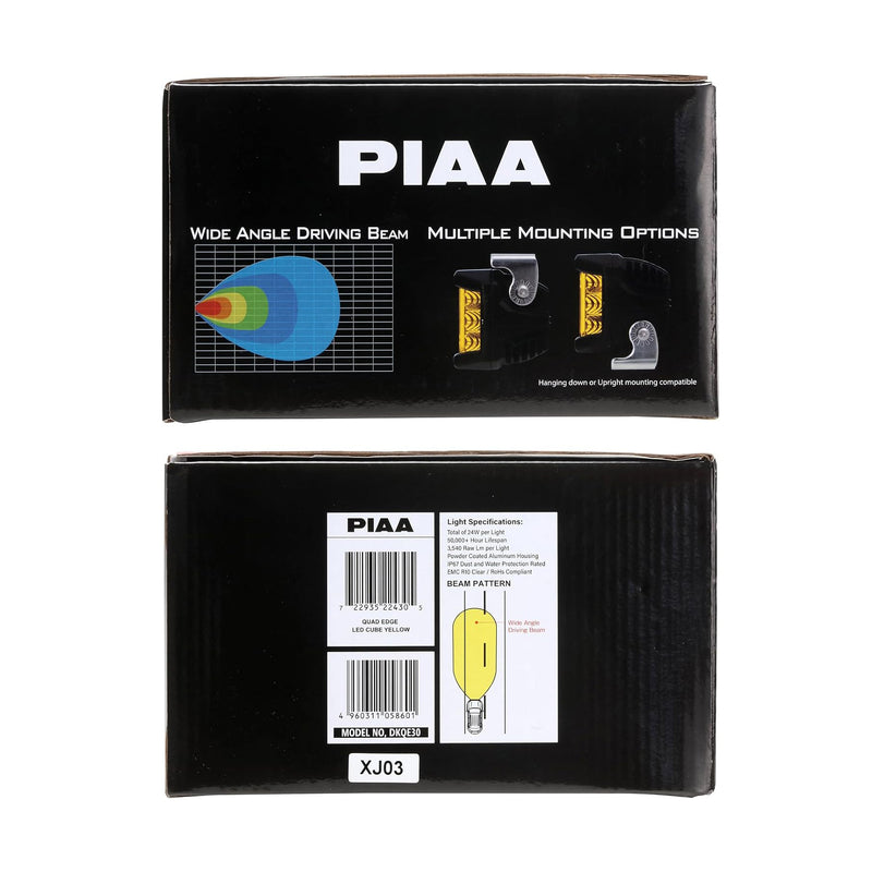 PIAA LED Cube Quad Edge Wide-Angle Driving Ion Yellow 12V, 24W 4"